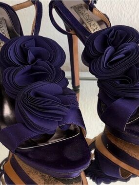 Badgley Mischka Heel Size 9 Badgley Mischka Purple Heels Wedding / bridal party